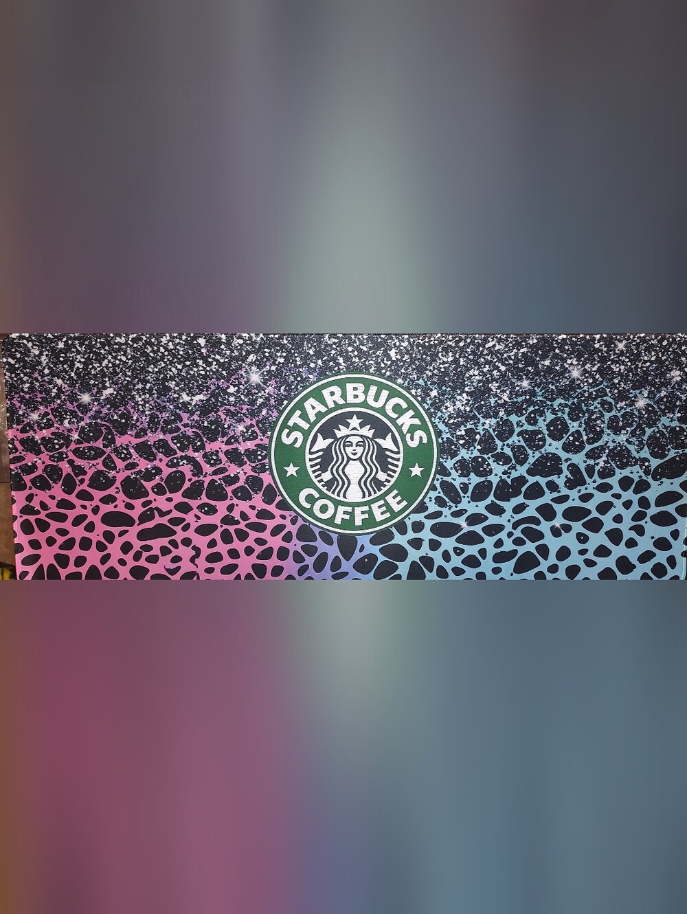 New! Starbucks Leopard Print Computer Desk Mat 12"X36"